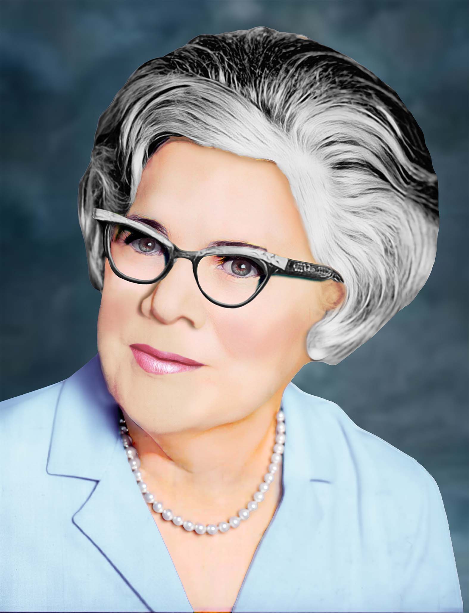 image of older woman after photo restoration process